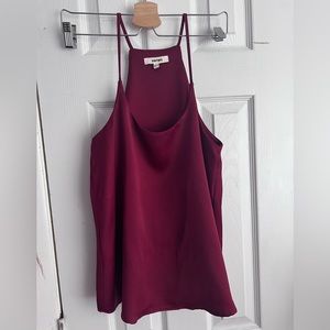 Thick Satin Cherry Red Top